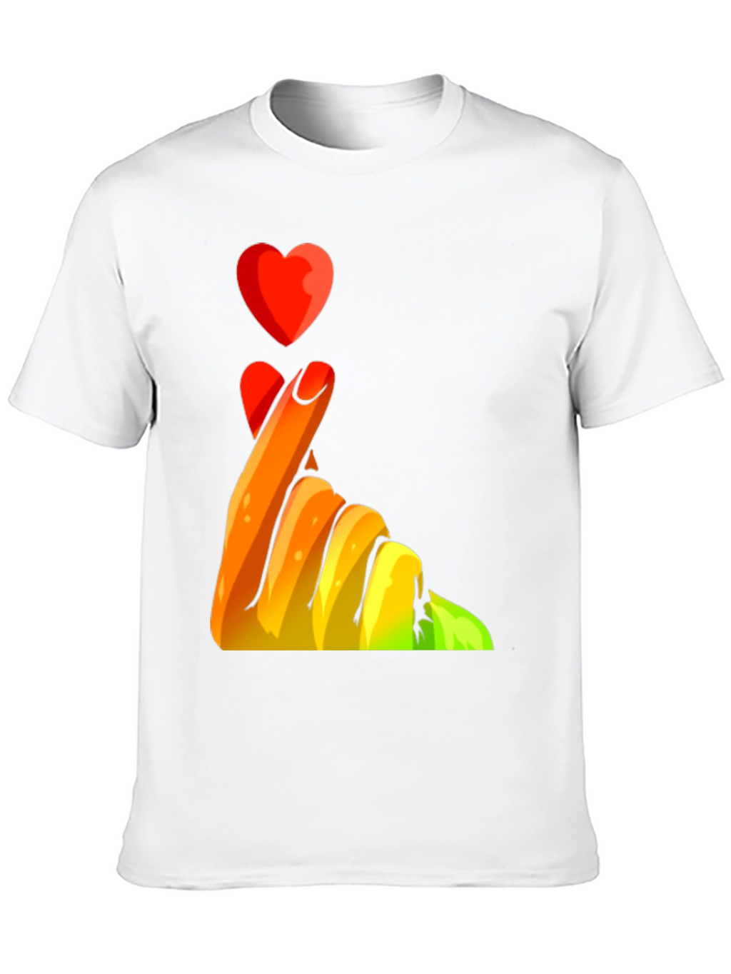 Heart Fingers Graphic Tee - Express Your Love!
