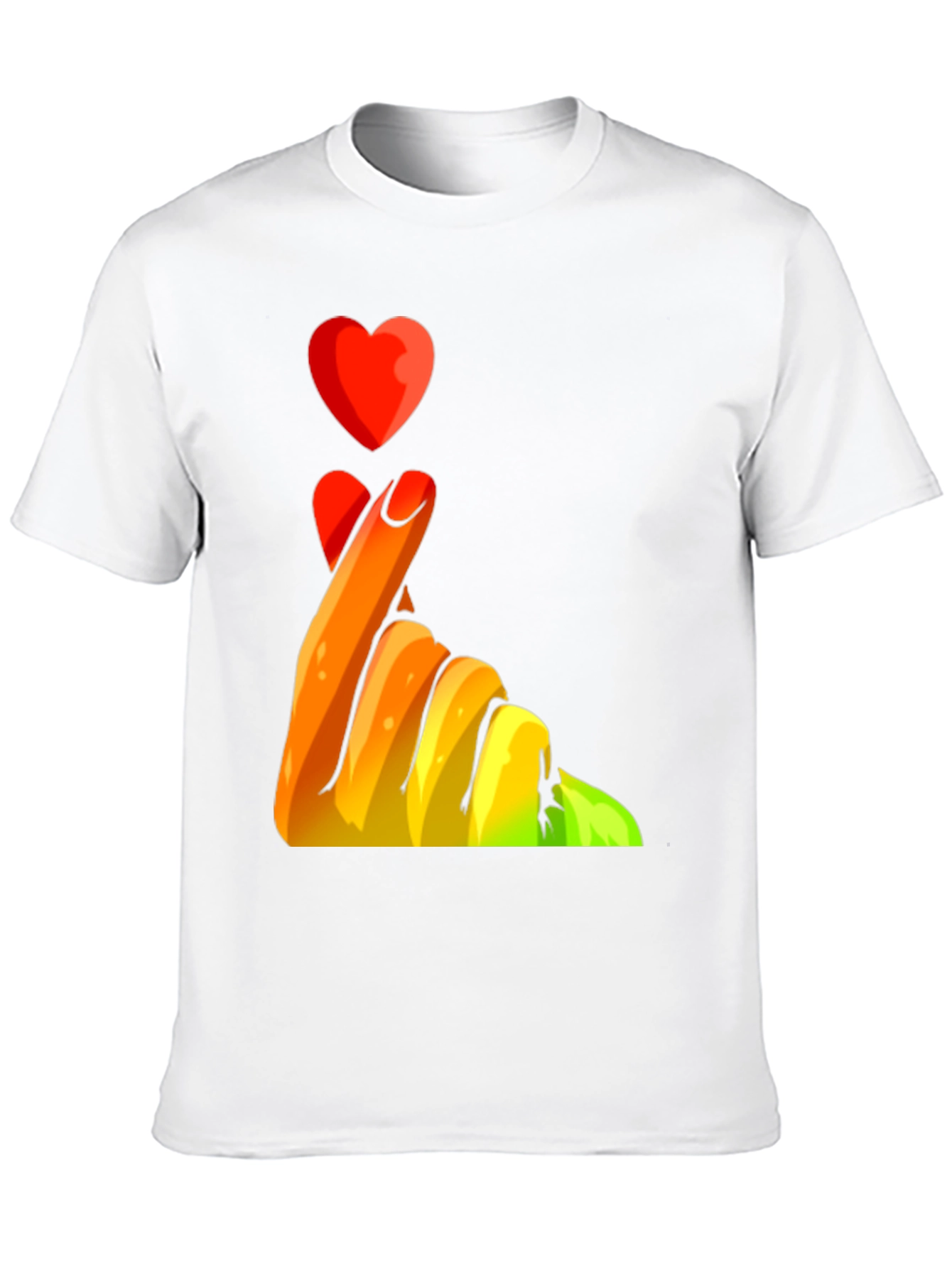 Heart Fingers Graphic Tee - Express Your Love!
