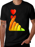 Heart Fingers Graphic Tee - Express Your Love!