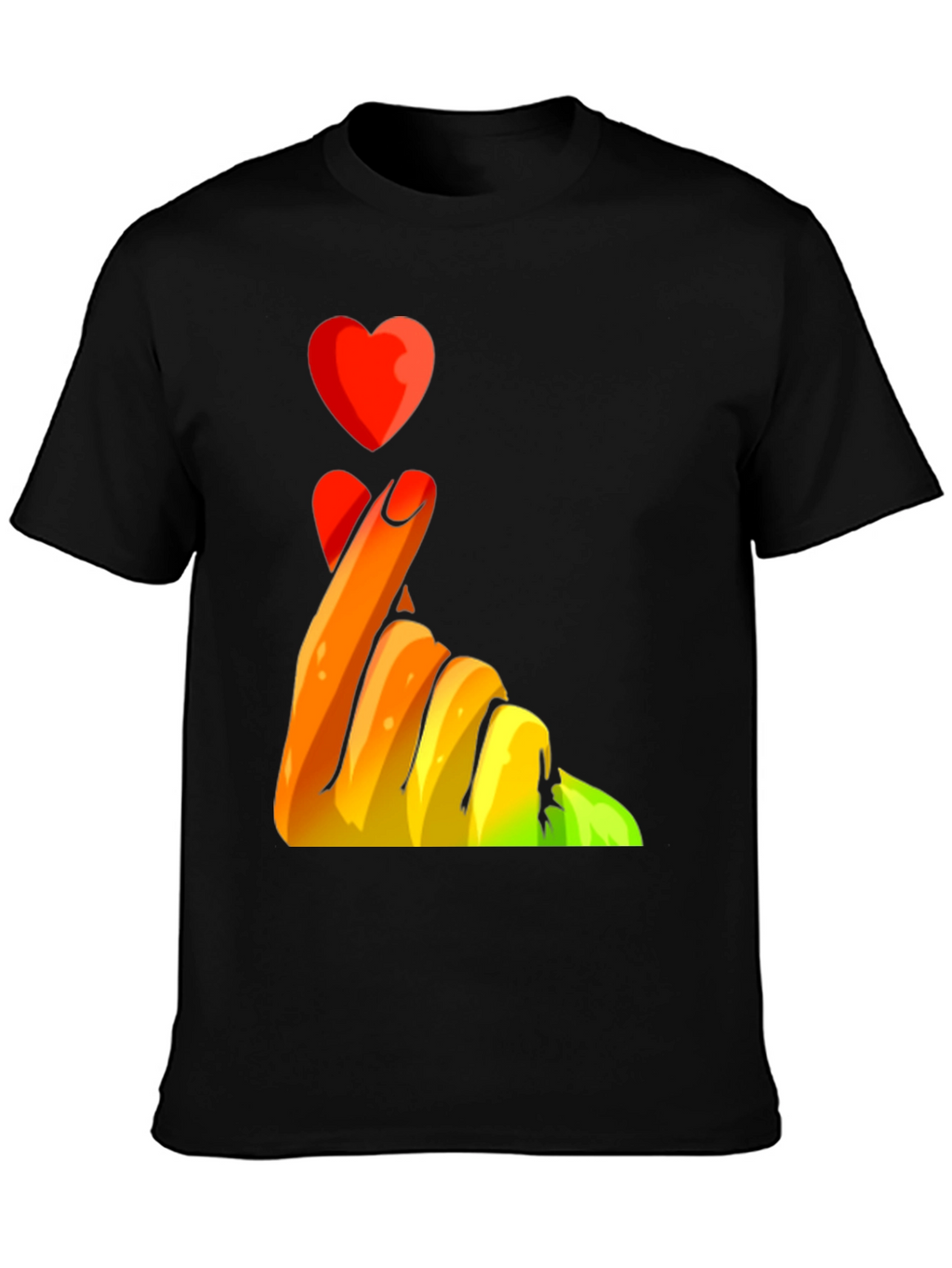 Heart Fingers Graphic Tee - Express Your Love!
