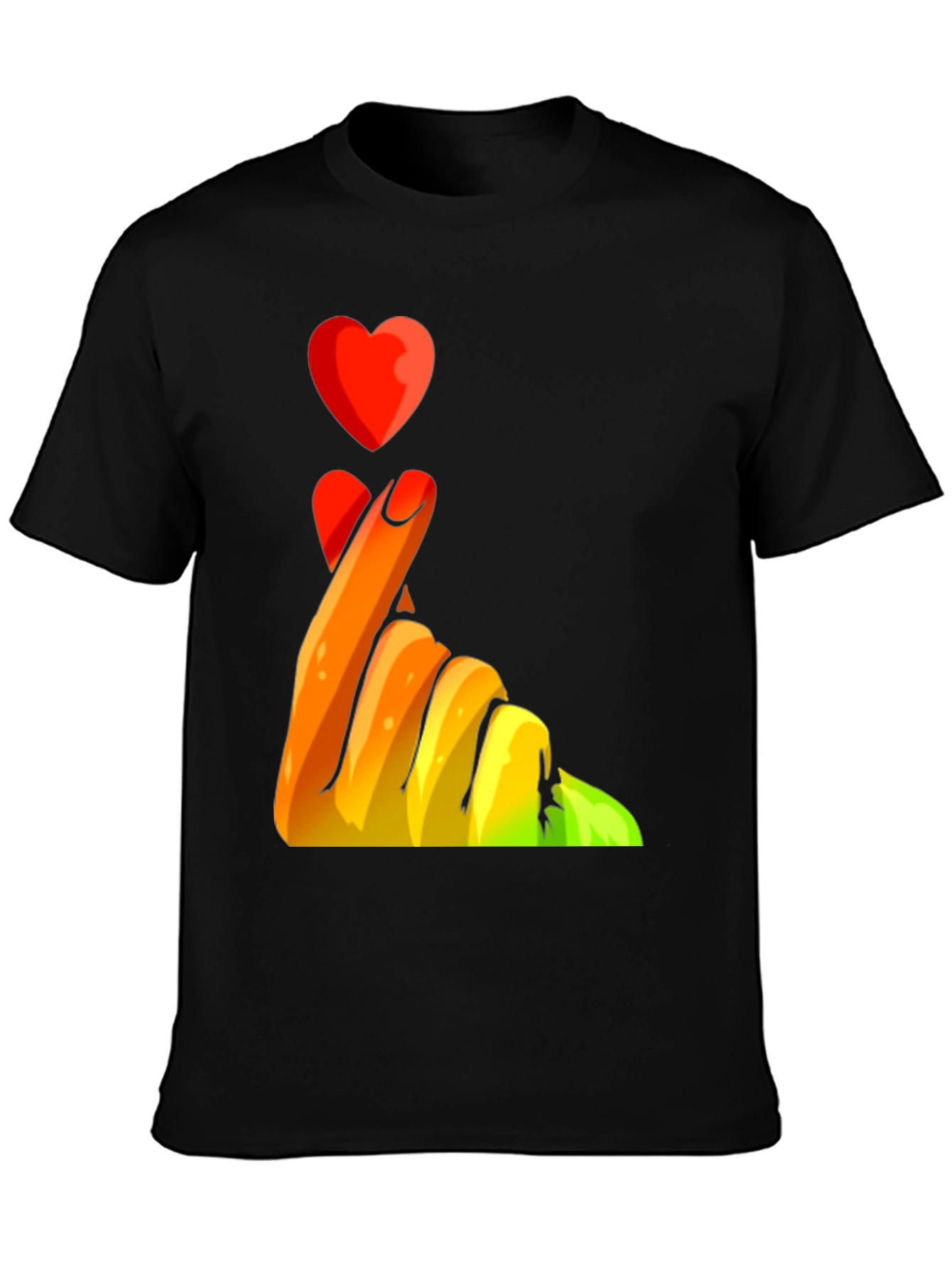 Heart Fingers Graphic Tee - Express Your Love!