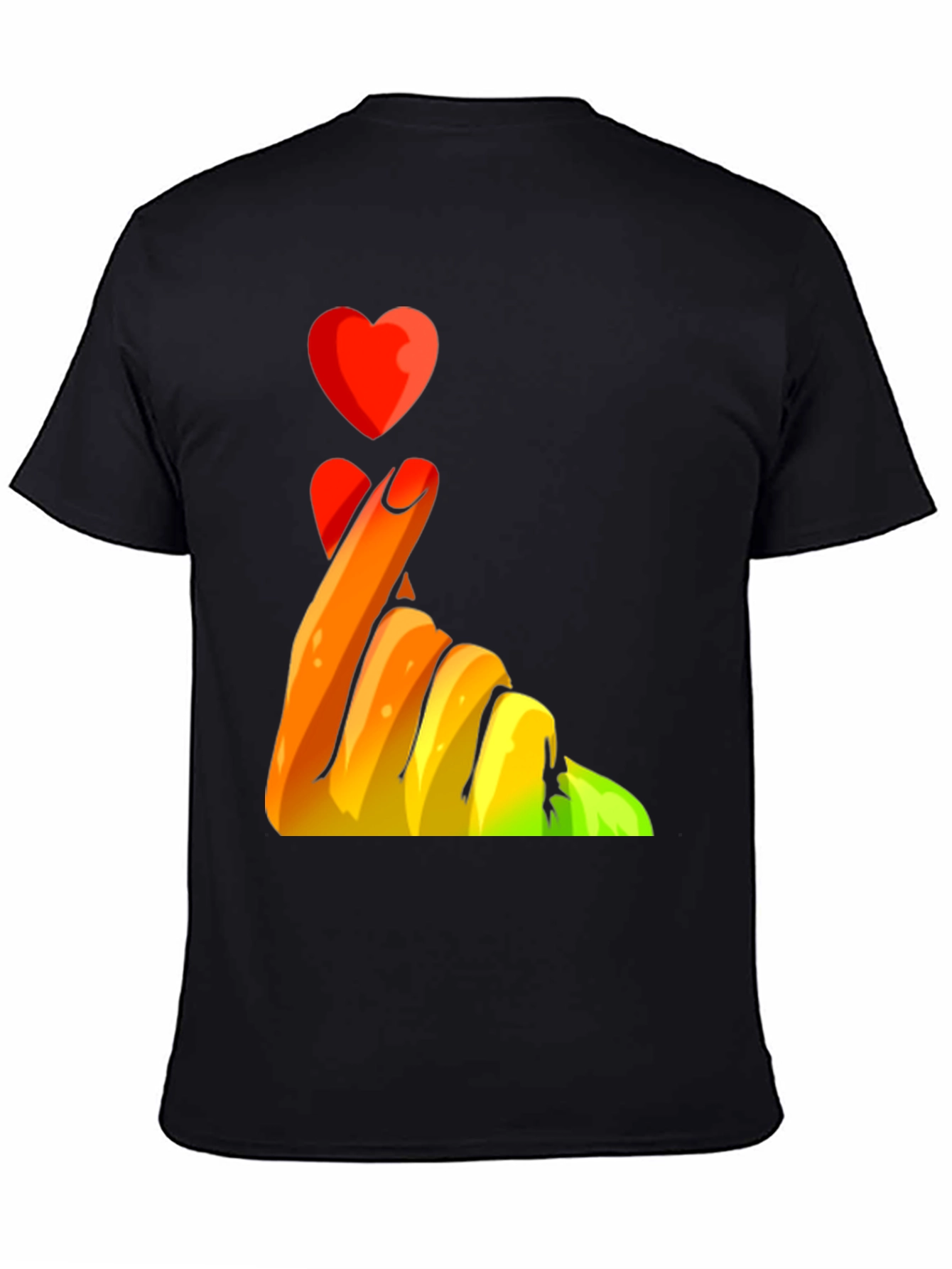 Heart Fingers Graphic Tee - Express Your Love!