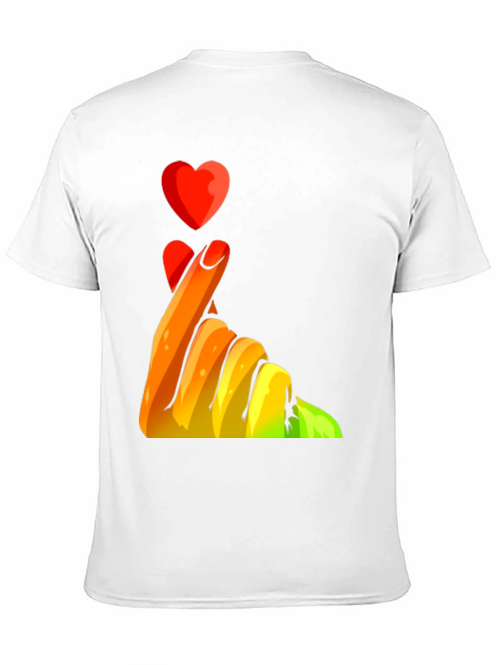 Heart Fingers Graphic Tee - Express Your Love!