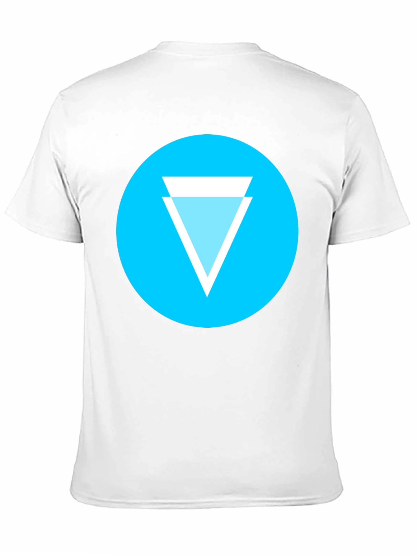 Geometric Tee: Cyan Circle Design T-Shirt