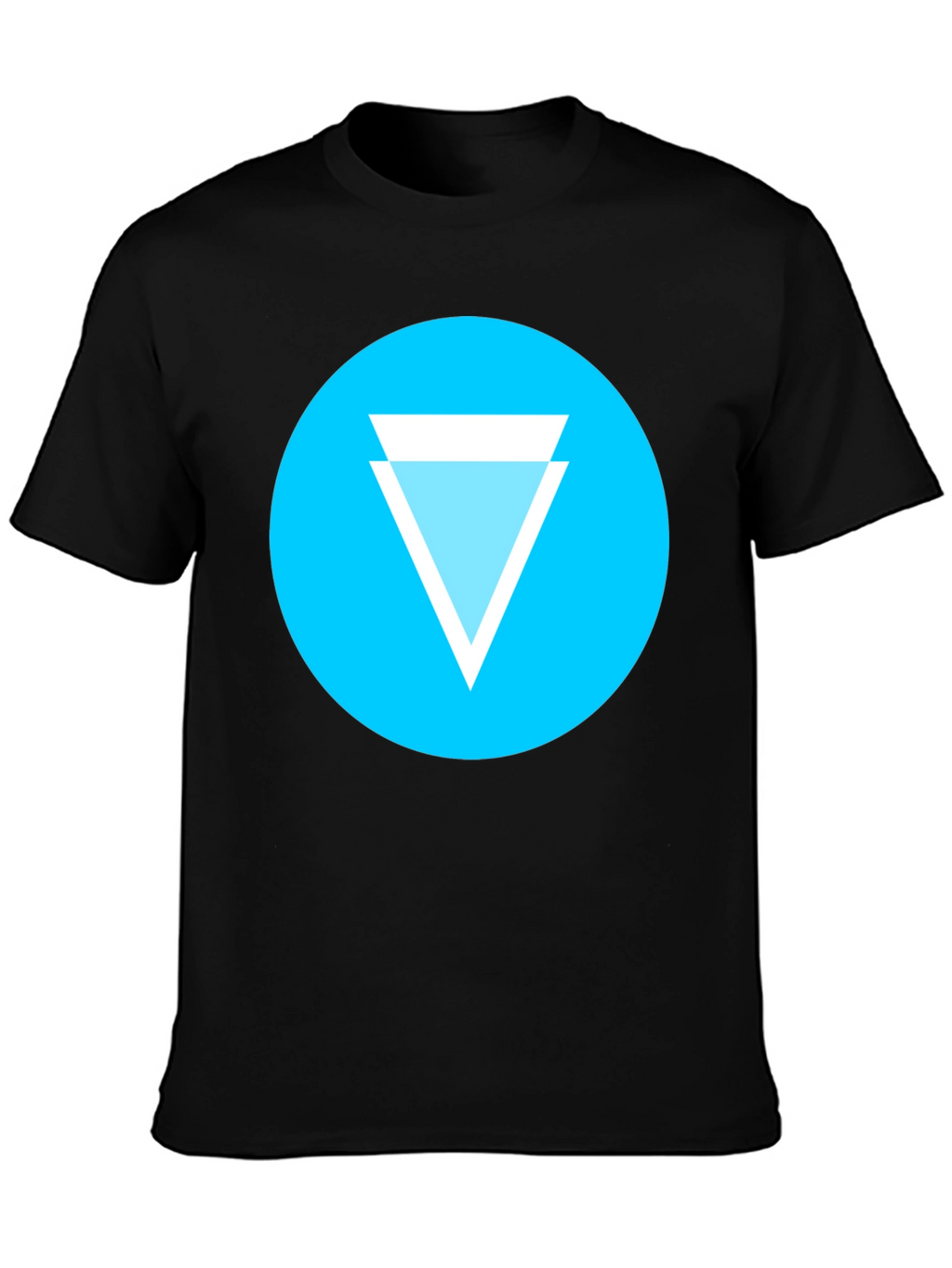 Geometric Tee: Cyan Circle Design T-Shirt