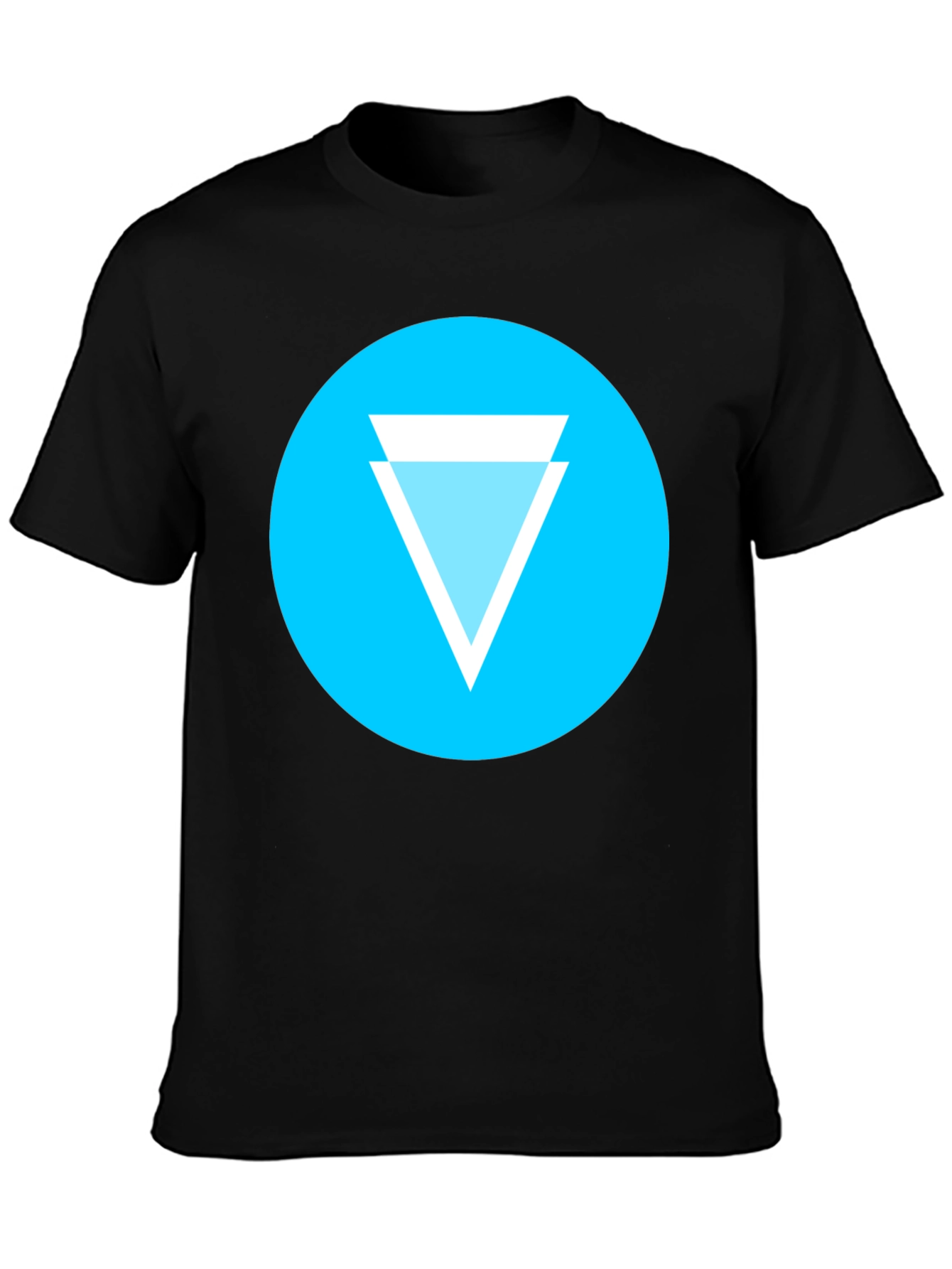 Geometric Tee: Cyan Circle Design T-Shirt