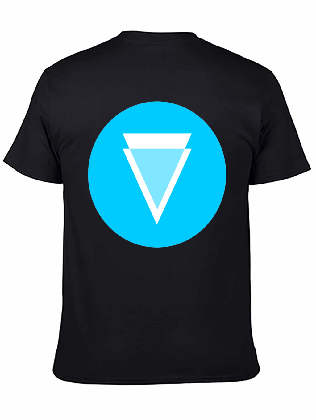 Geometric Tee: Cyan Circle Design T-Shirt