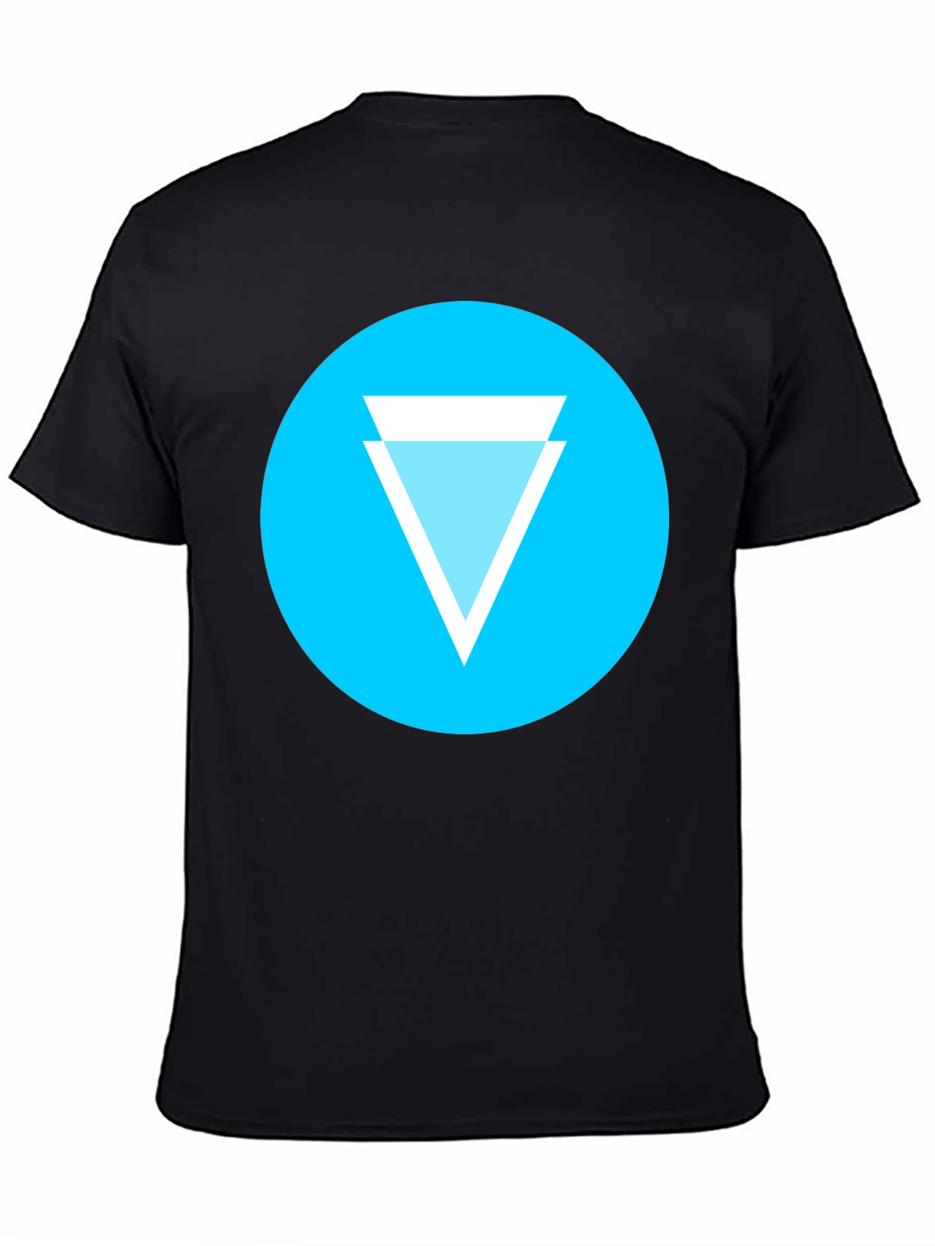 Geometric Tee: Cyan Circle Design T-Shirt