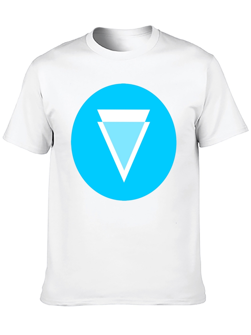 Geometric Tee: Cyan Circle Design T-Shirt