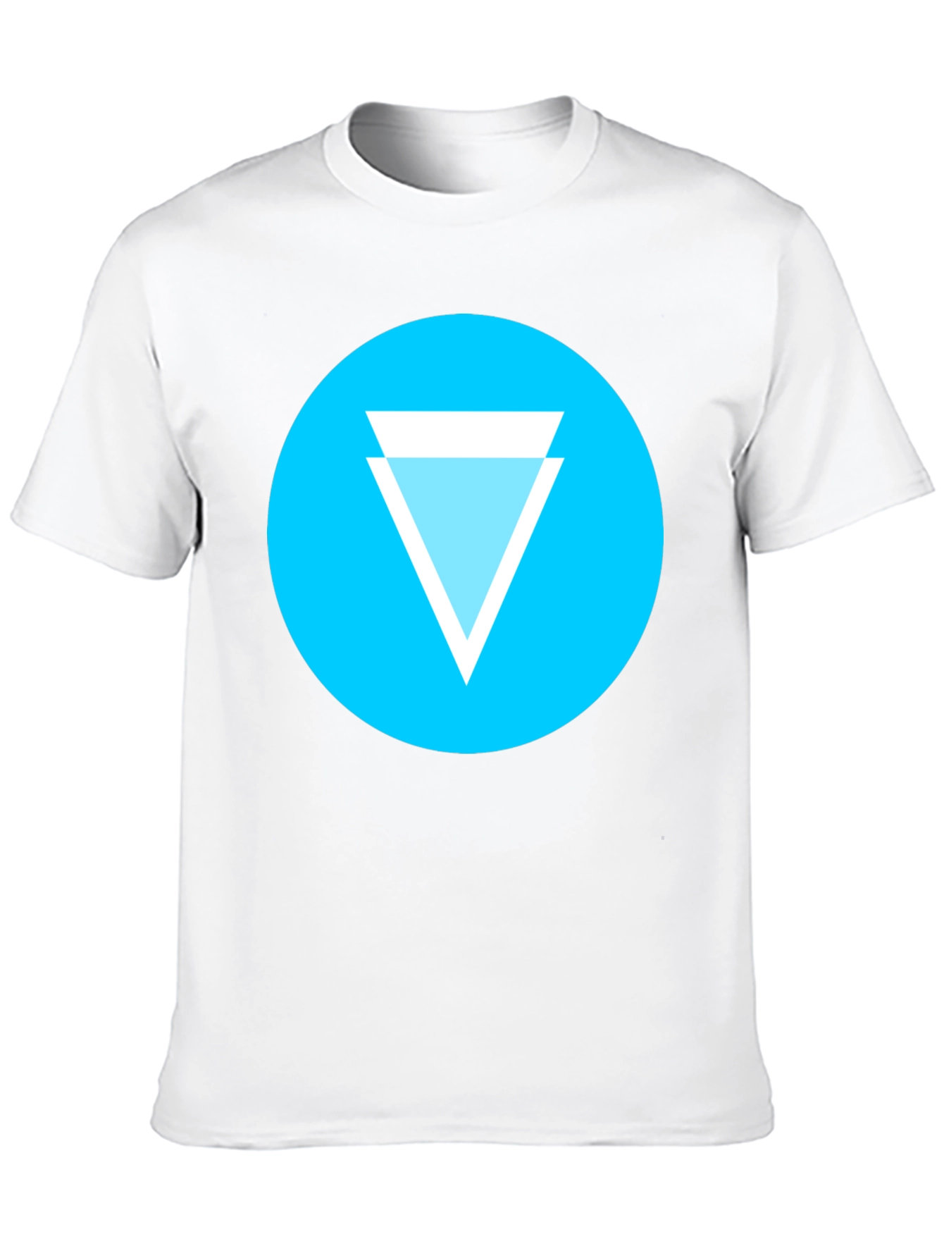 Geometric Tee: Cyan Circle Design T-Shirt