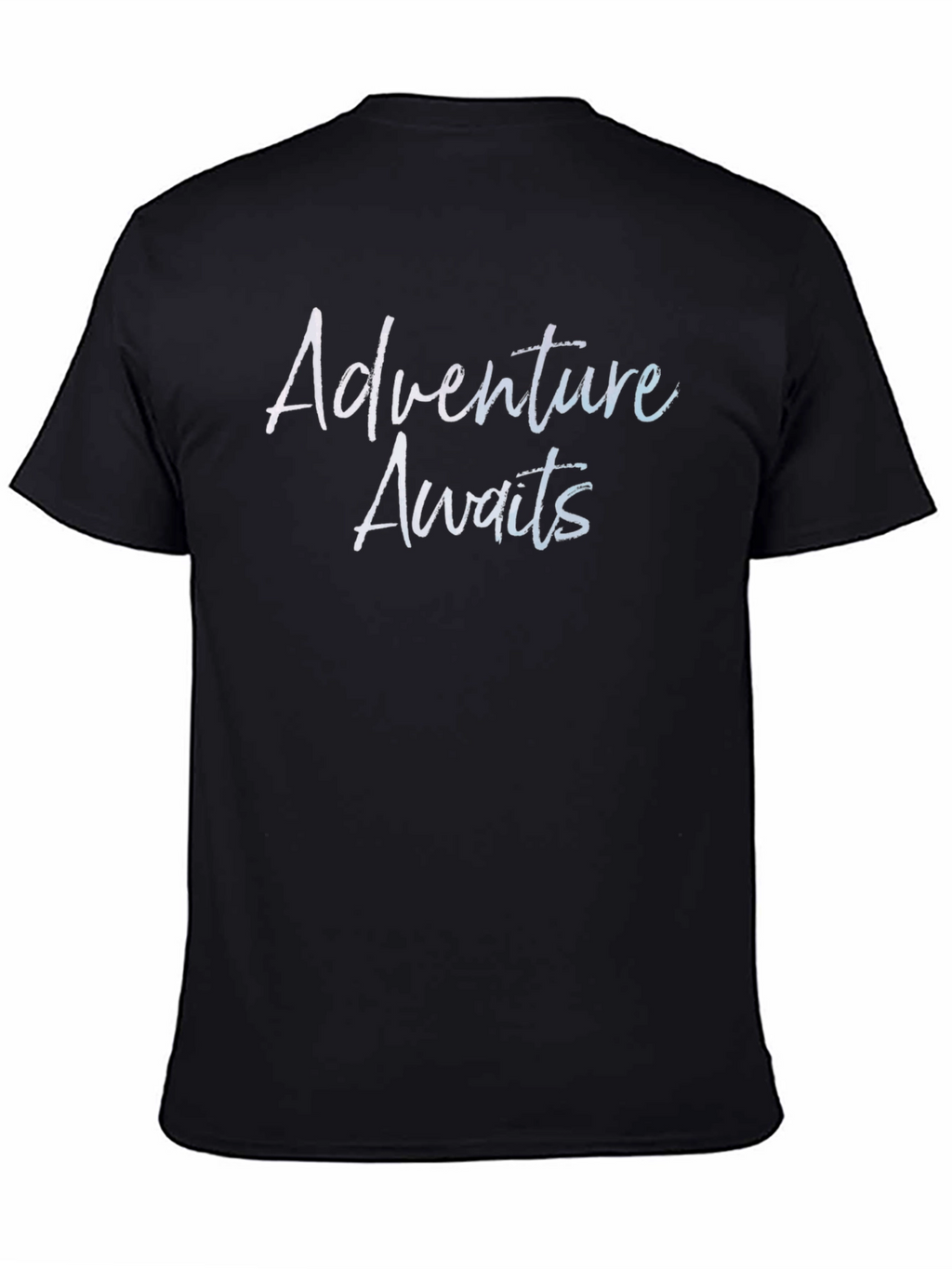 Adventure Awaits Graphic T-Shirt - Casual Black Tee