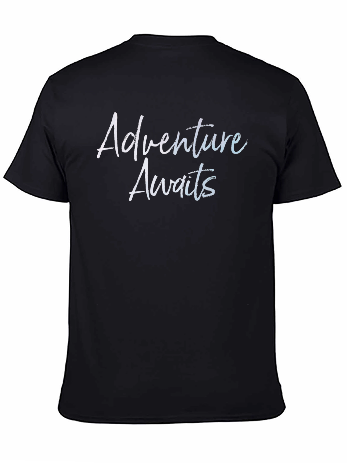 Adventure Awaits Graphic T-Shirt - Casual Black Tee