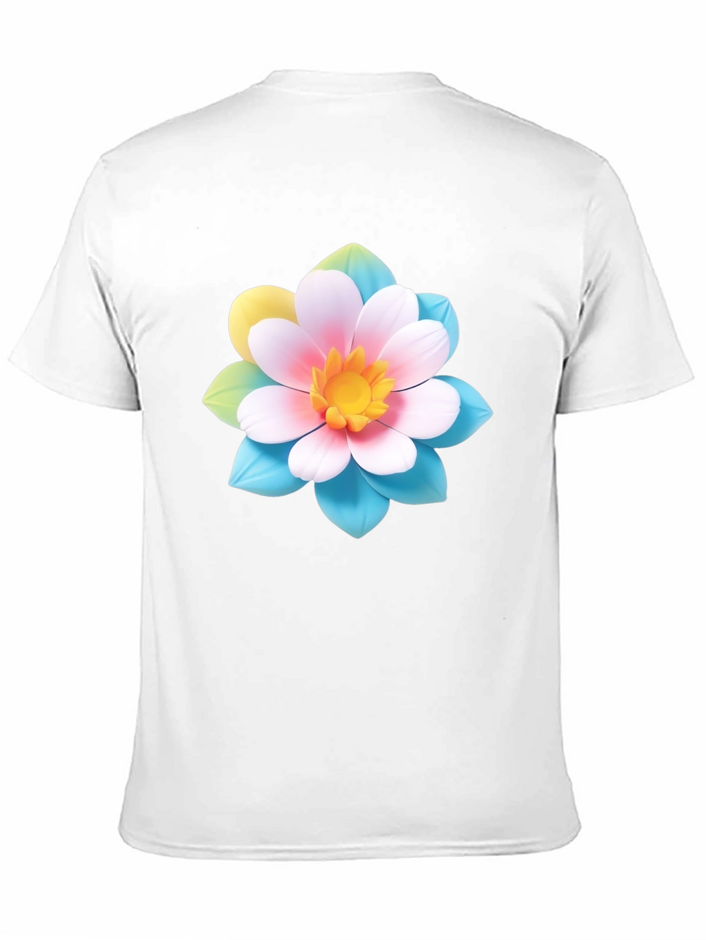 Floral Graphic Tee - Black Cotton Blend T-Shirt