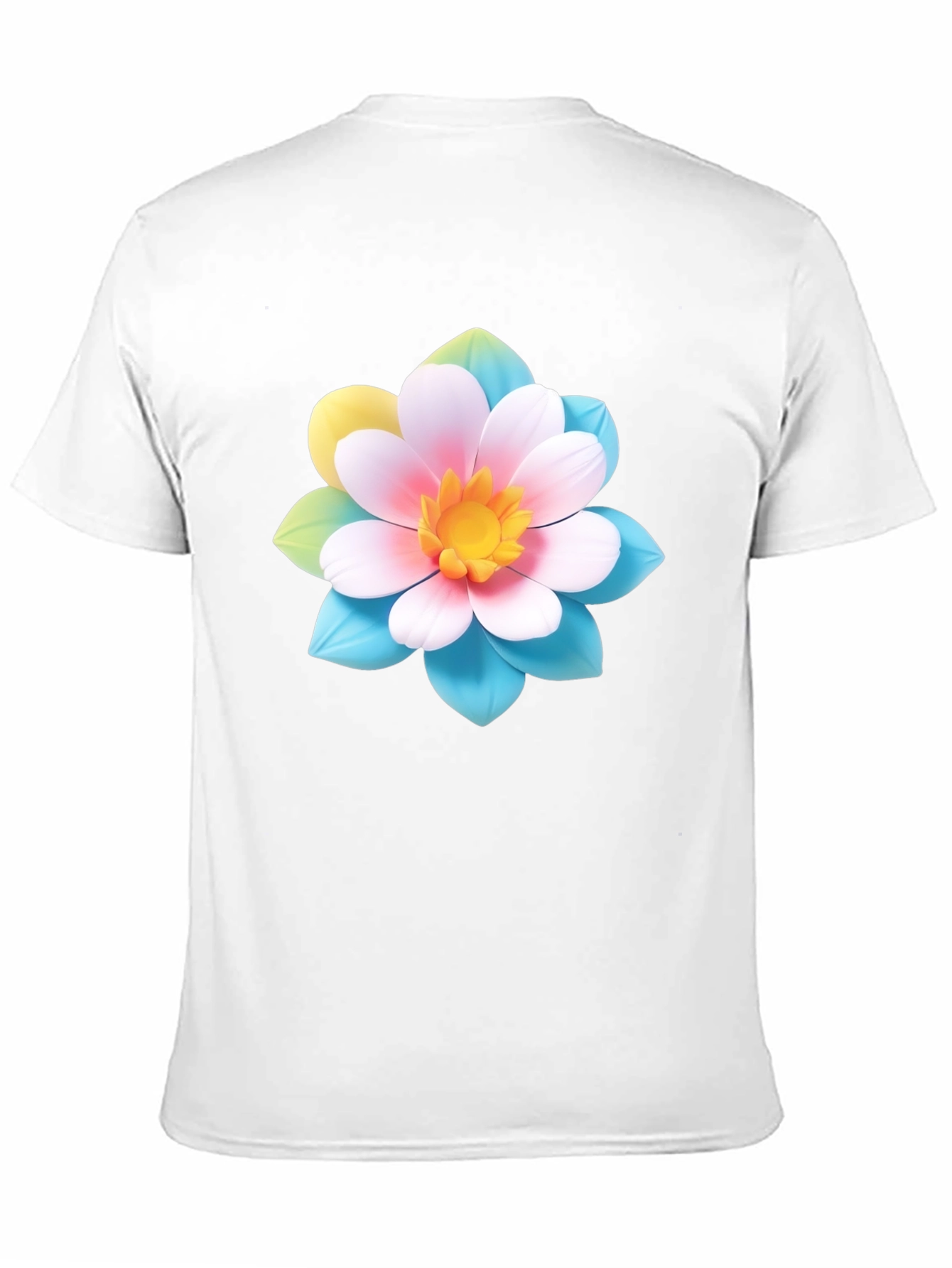 Floral Graphic Tee - Black Cotton Blend T-Shirt
