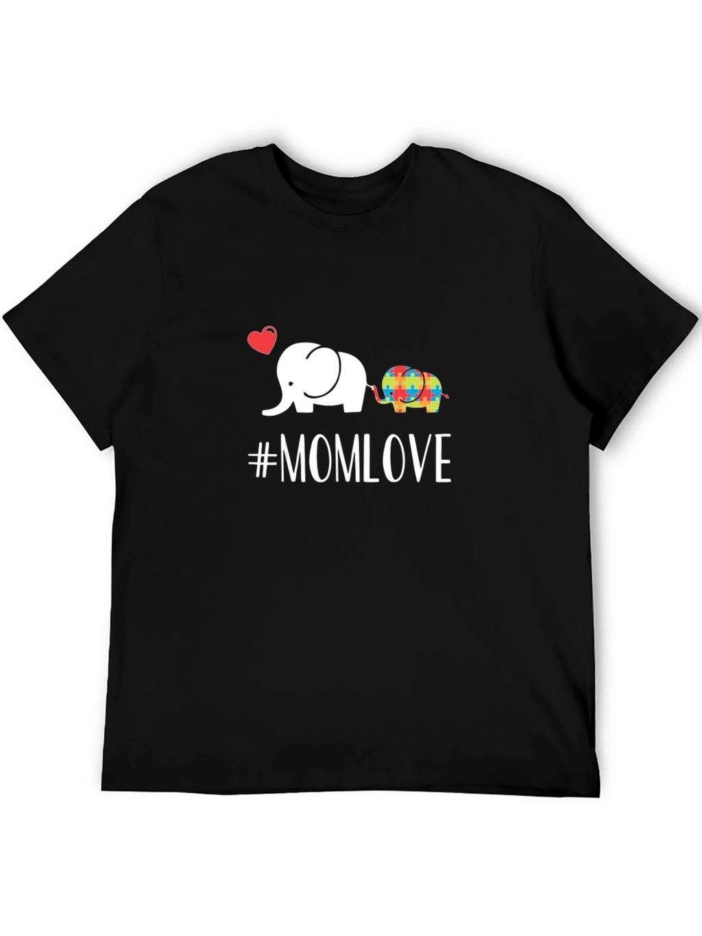 Mom Love Elephant Autism Awareness T-Shirt