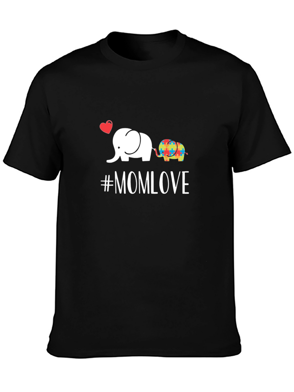 Mom Love Elephant Autism Awareness T-Shirt