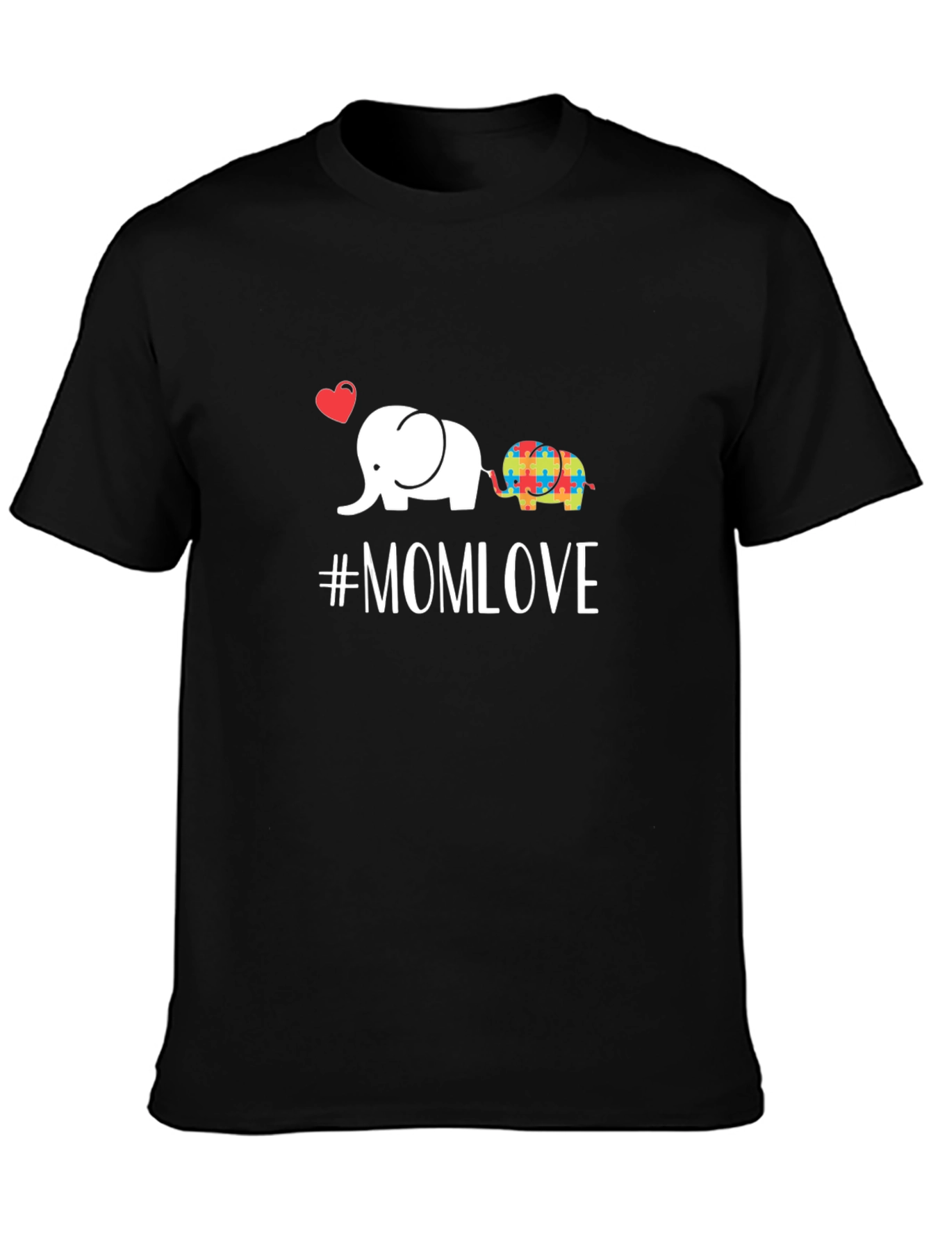 Mom Love Elephant Autism Awareness T-Shirt