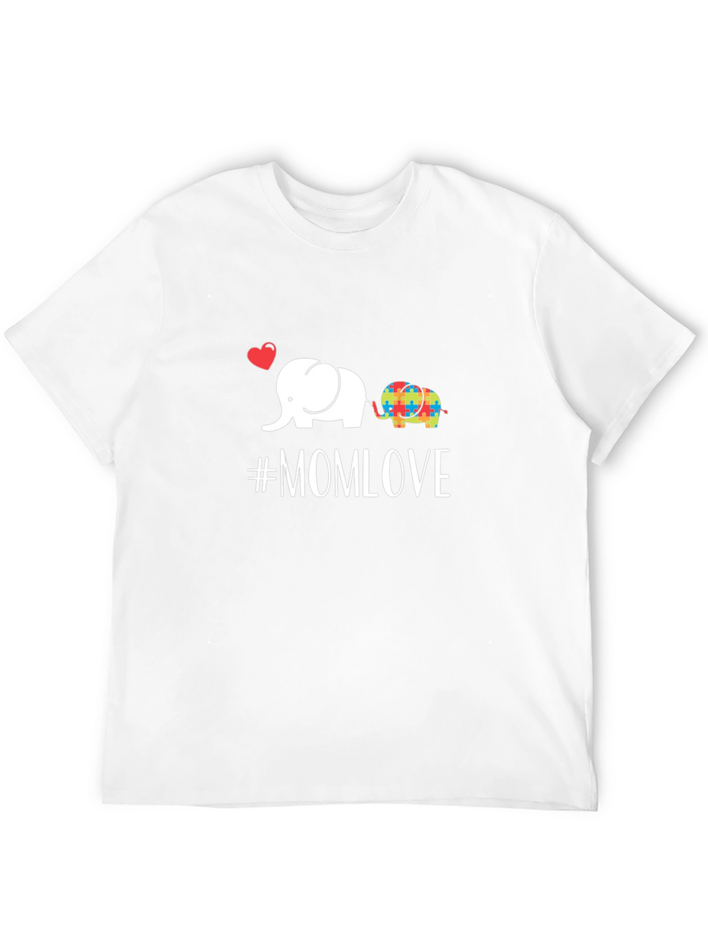 Mom Love Elephant Autism Awareness T-Shirt
