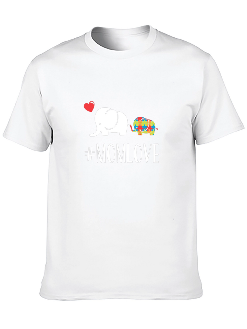 Mom Love Elephant Autism Awareness T-Shirt