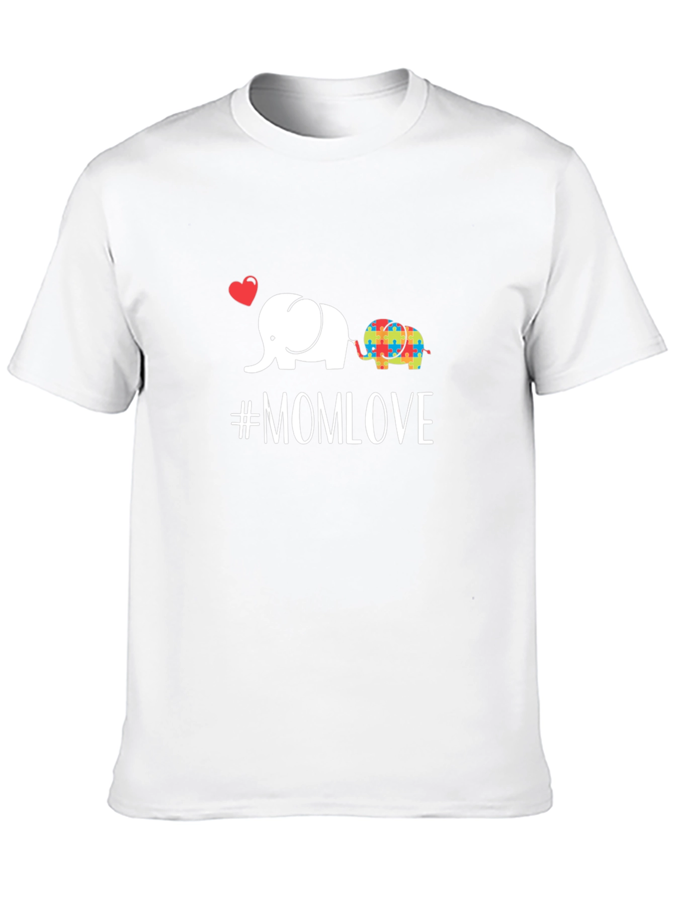 Mom Love Elephant Autism Awareness T-Shirt