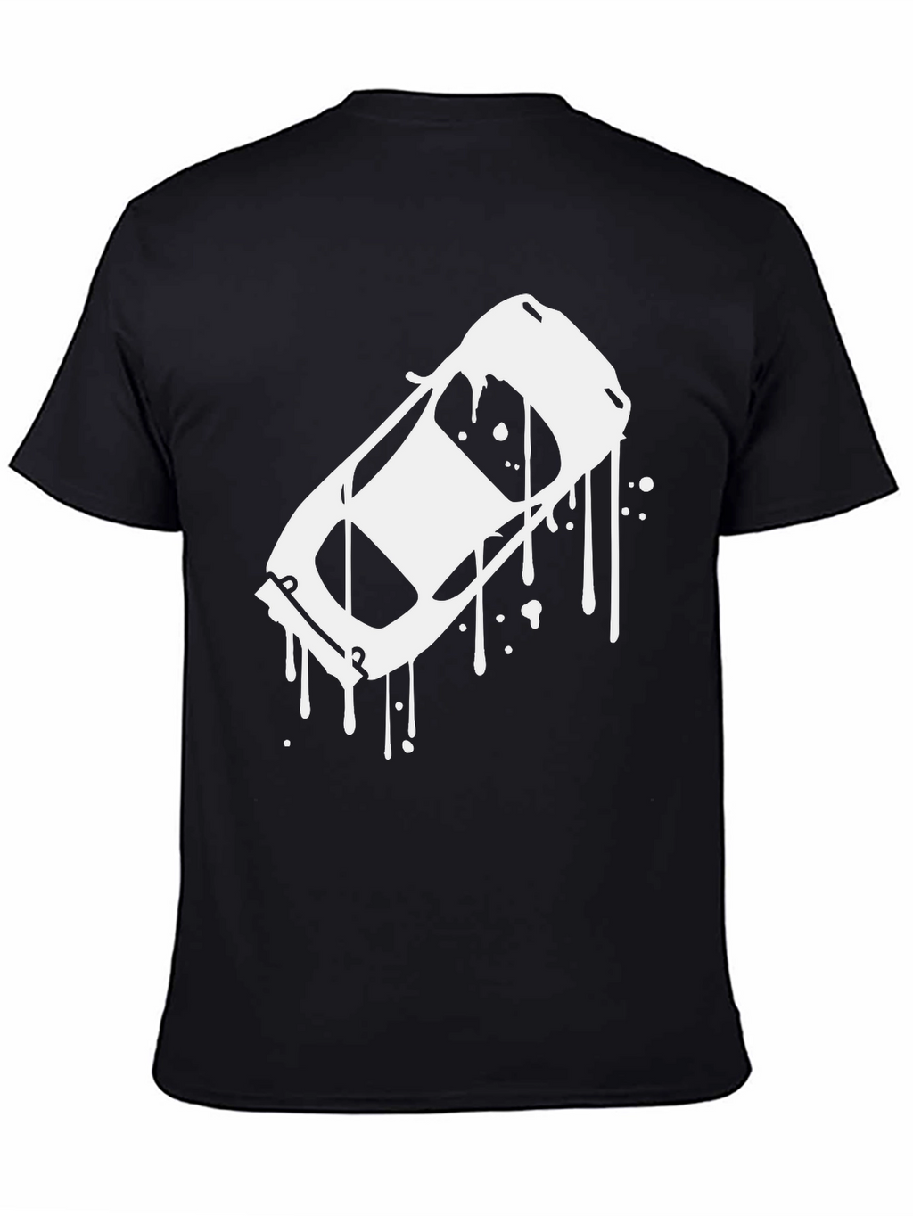 Black T-Shirt with Car Graphic Tee