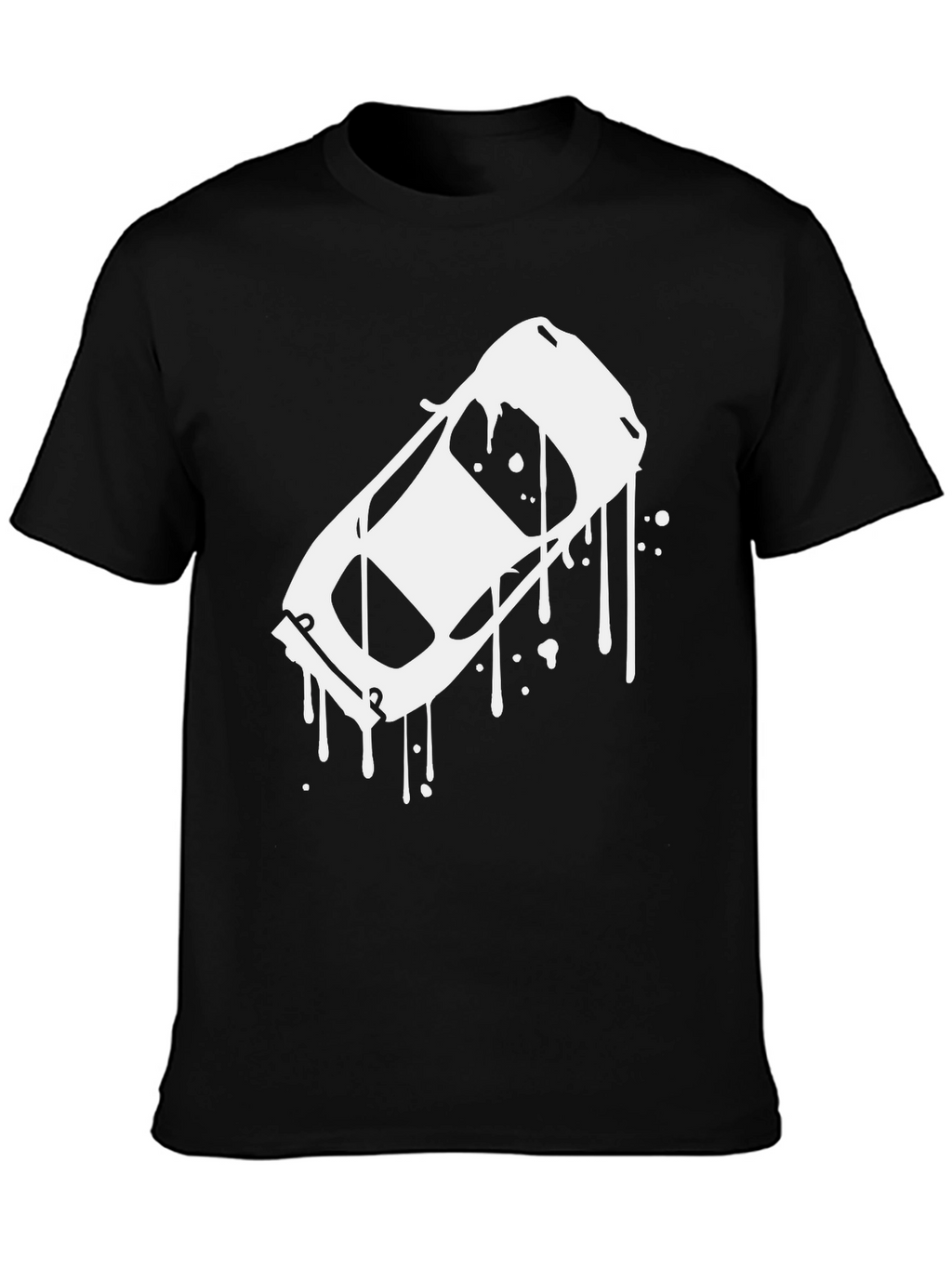 Black T-Shirt with Car Graphic Tee