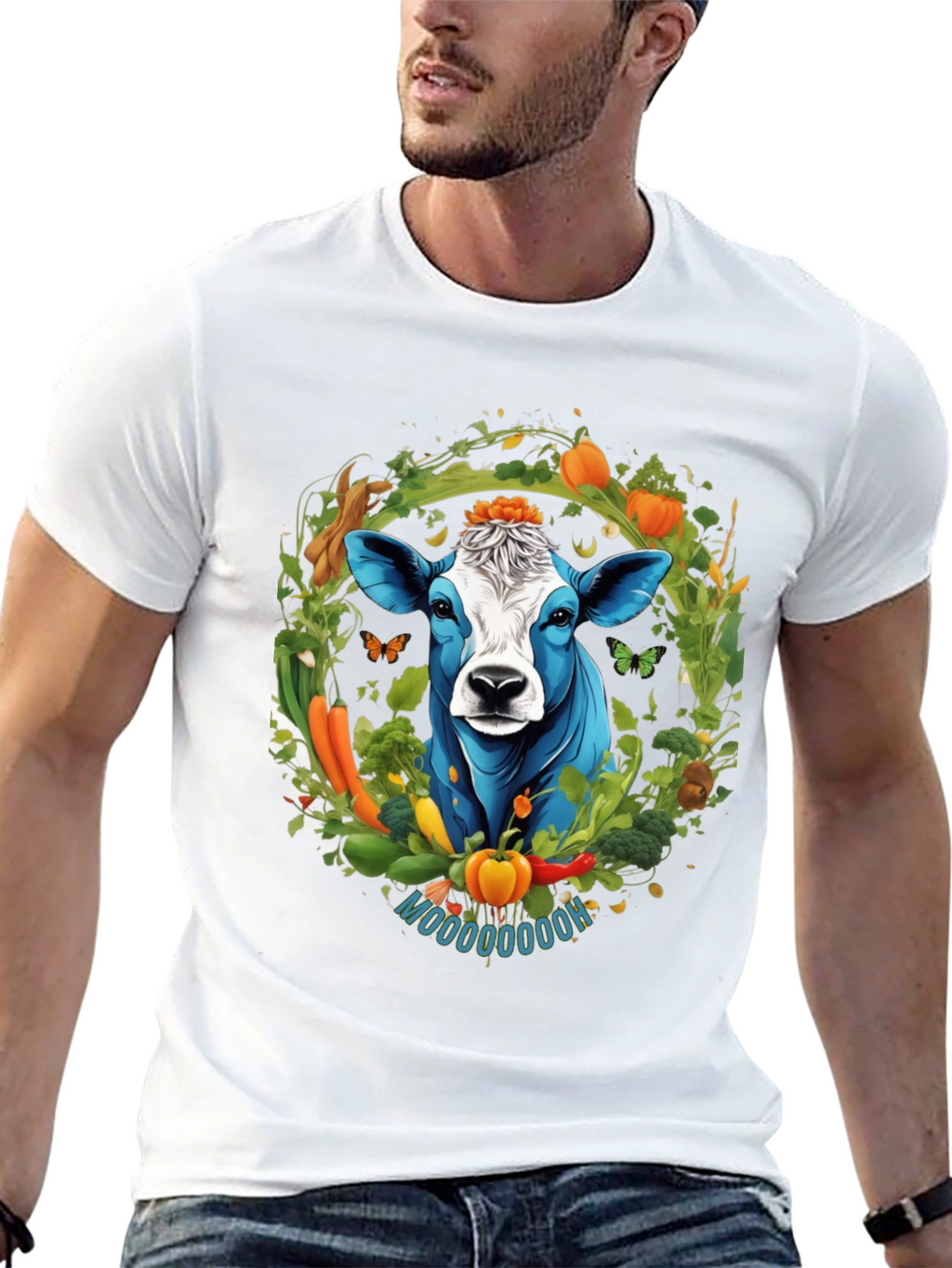Vegan Cow Graphic Tee - Farm Fresh Style