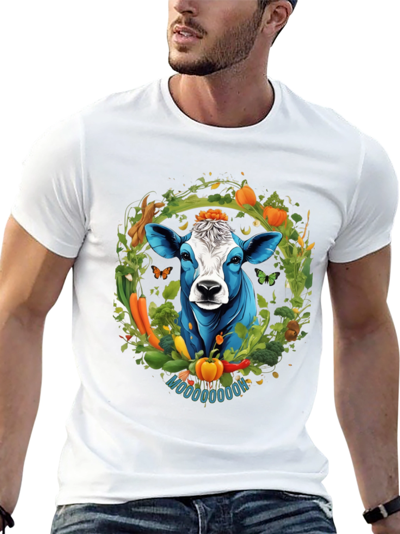Vegan Cow Graphic Tee - Farm Fresh Style