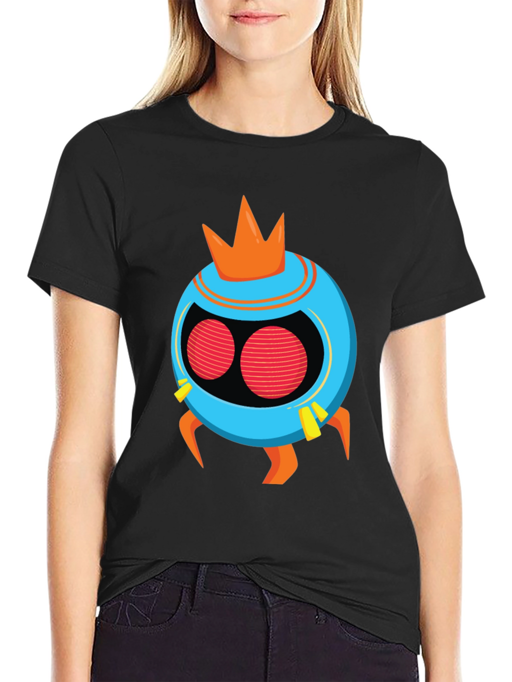 Funky Alien King Black T-Shirt