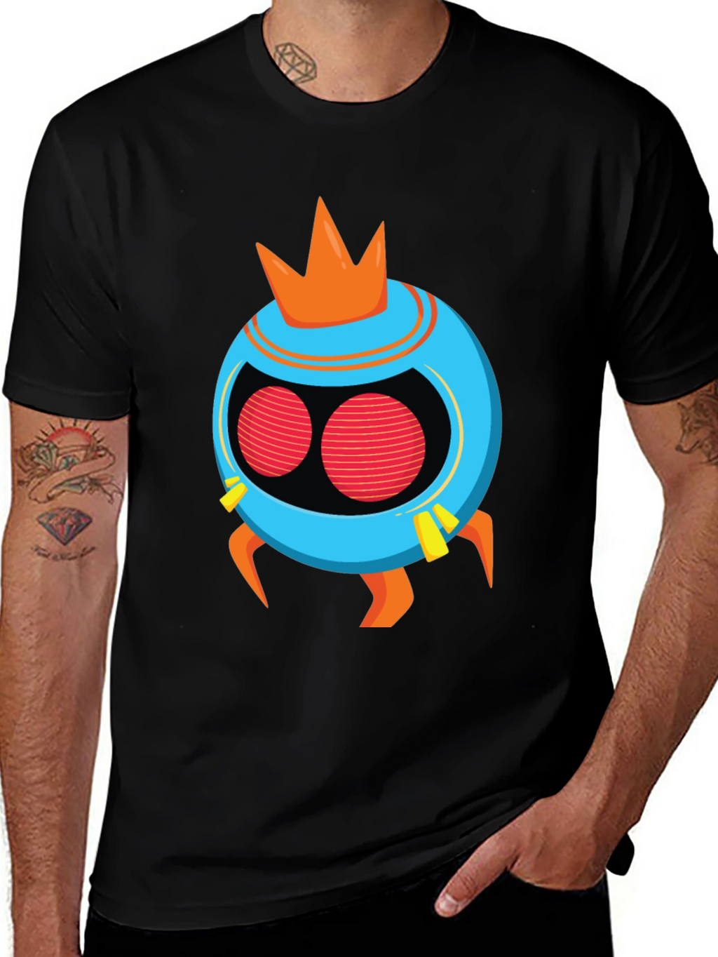Funky Alien King Black T-Shirt