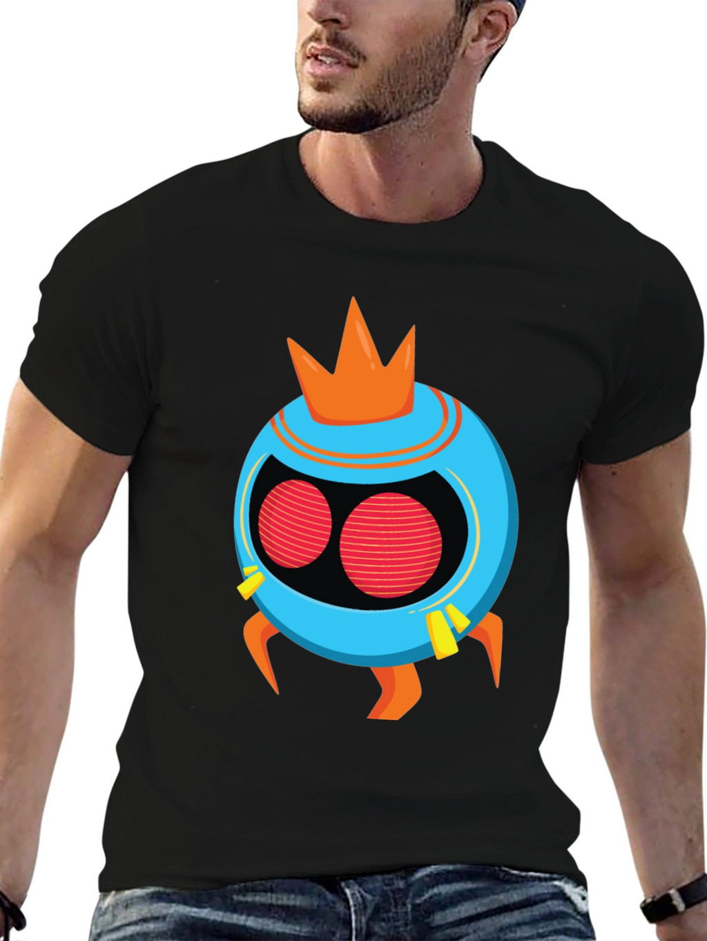 Funky Alien King Black T-Shirt