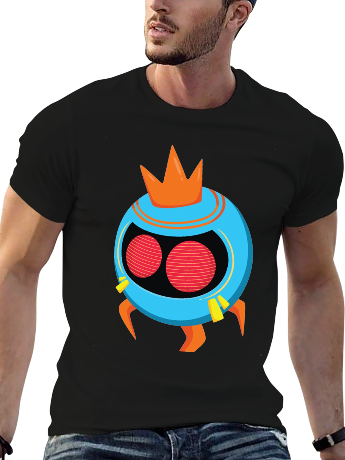 Funky Alien King Black T-Shirt