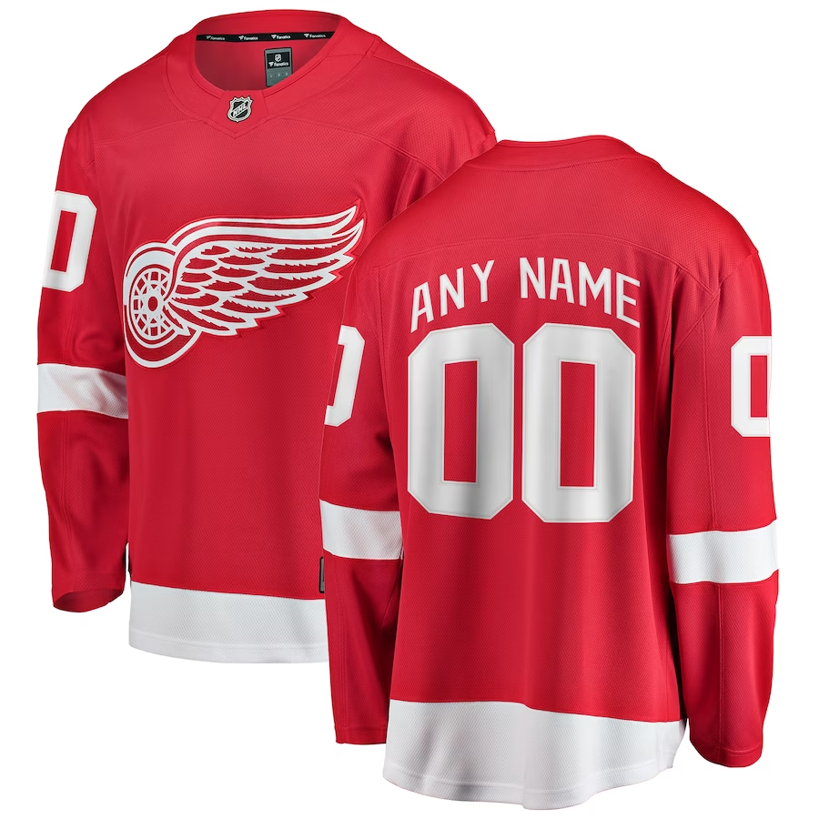 Men's Detroit Red Wings Red Home Breakaway Custom Jerseys