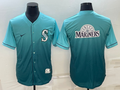 Men's Seattle Mariners Aqua Replica Team Jerseys