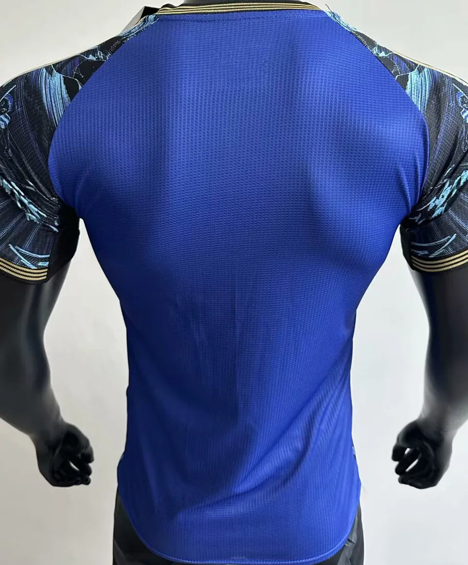 2025 Japan Y-3 Blue Player Version Jersey Back