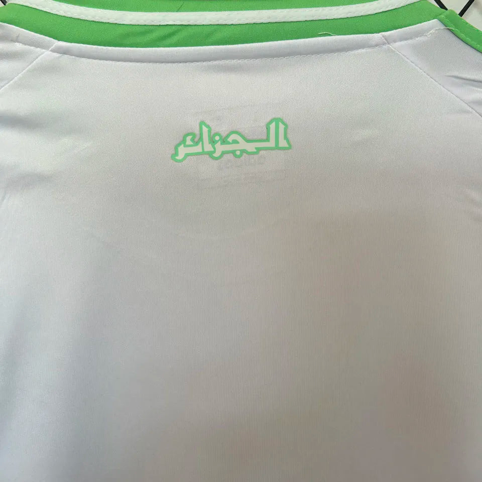 2025 Algeria Home White Fans Soccer Jersey Detail 2