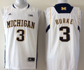 Men's Michigan Wolverines Trey Burke #3 White Team Replica Basketball Jersey