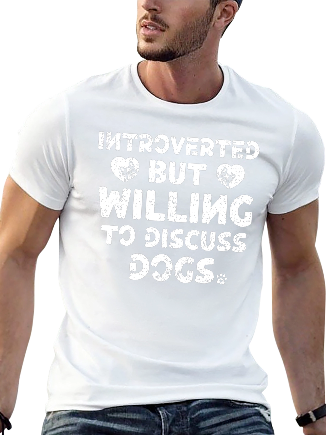 Introverted But Willing To Discuss Dogs Black T-Shirt