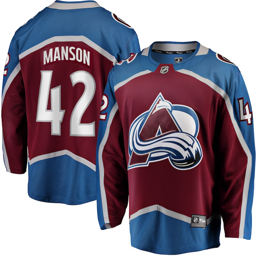 Men's Colorado Avalanche Josh Manson #42 Burgundy Home Breakaway Player Jerseys