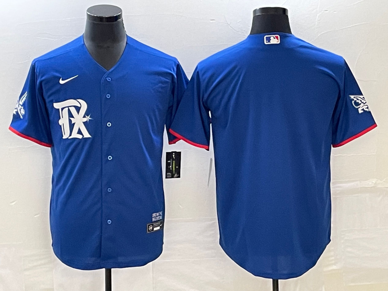 Men's Texas Rangers Royal Replica Blank Jerseys