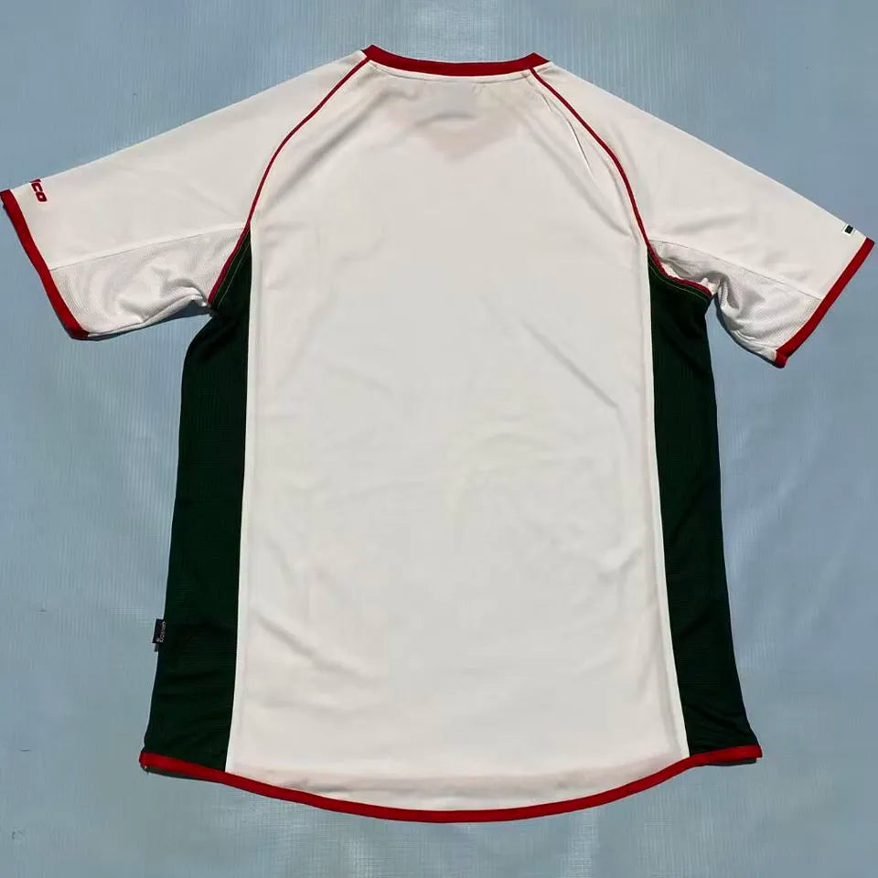 1998 Mexico White Retro Soccer Jersey Back