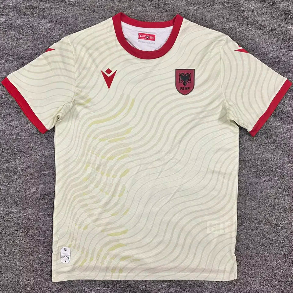 2026/27 Albania Away White Fans Soccer Jersey 阿尔巴尼亚 Front