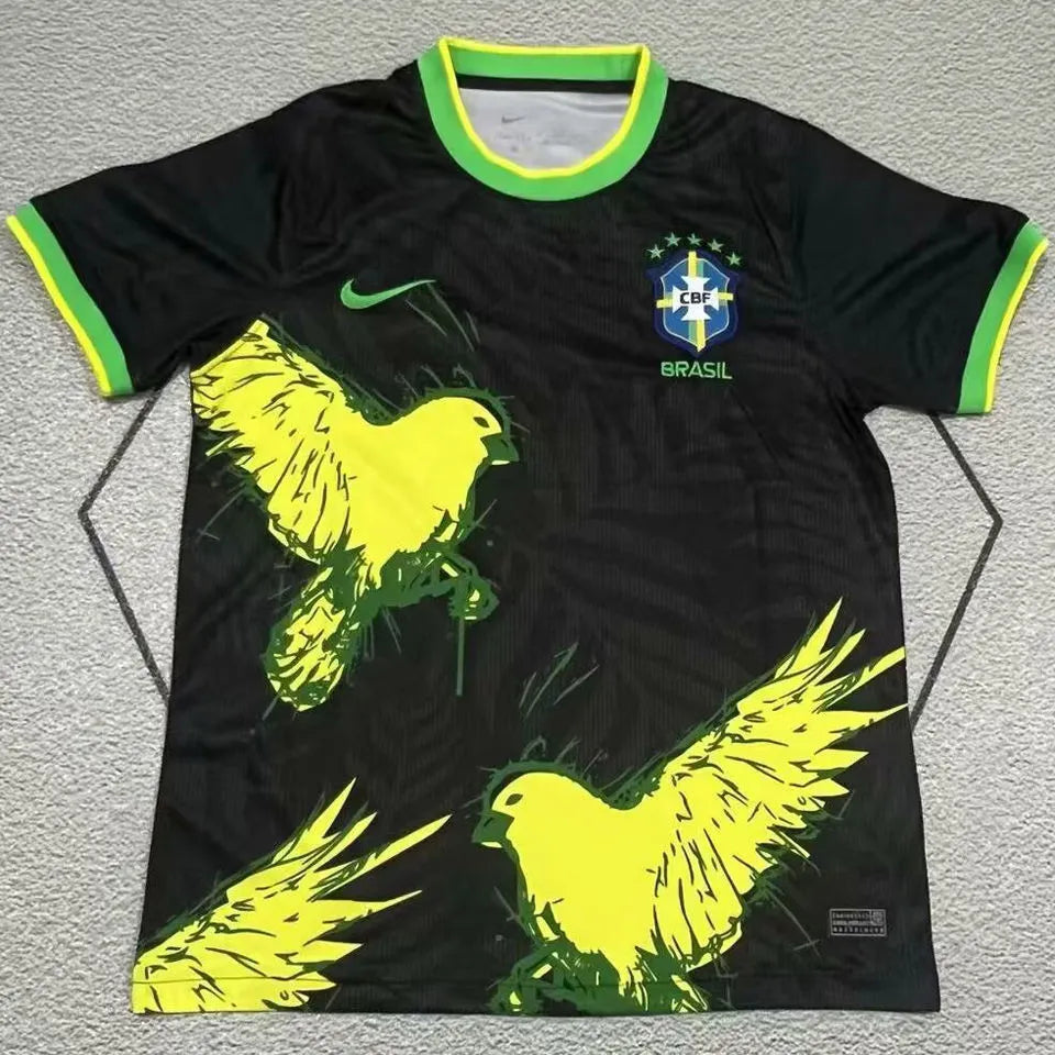 2022/23 Brazil Special Edition Black Fans Soccer Jersey Front