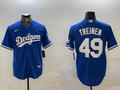 Men's Los Angeles Dodgers Blake Treinen #49 Royal Replica Player Jerseys