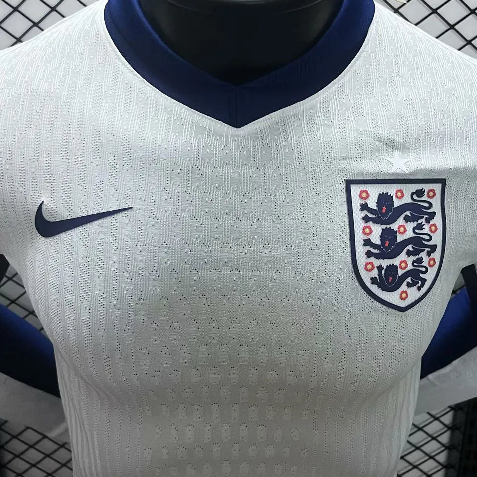 2024/25 England Home White Player Version Long Sleeve Jersey Detail 1