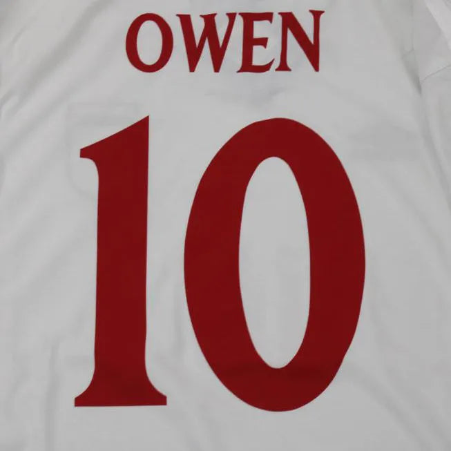 1999/2001 England Home White Retro Soccer Jersey Detail 1