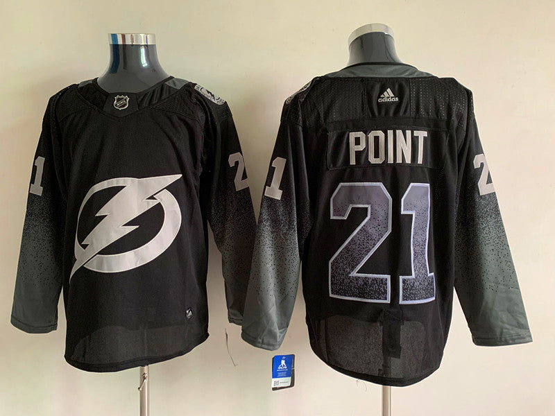 Men's Tampa Bay Lightning Brayden Point #21 Black Player Jerseys