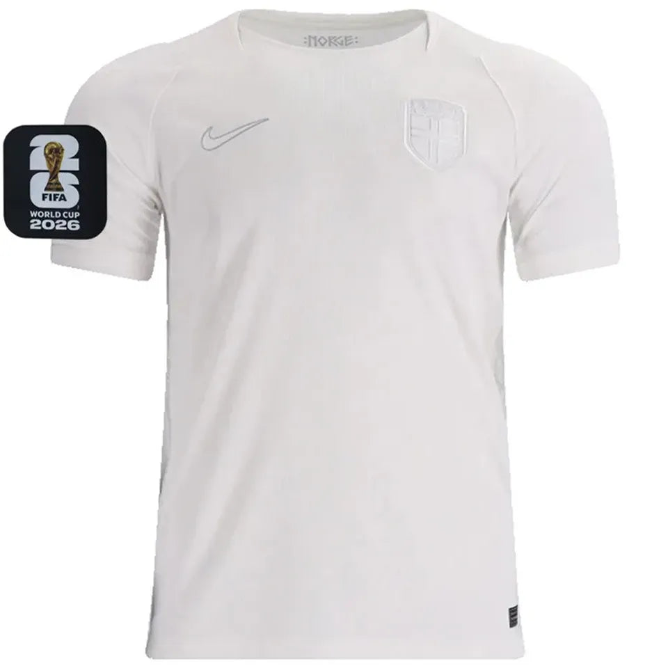 2026/27 Norway Third White Fans Soccer Jersey (Have Right Patch 有右臂章 黑底白字） Front