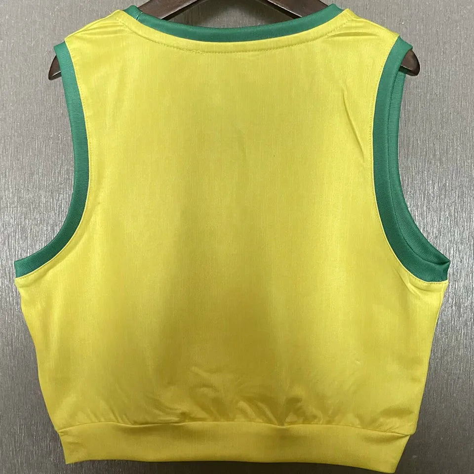 2025/26 Brazil Home Women Yoga Vest Jersey 女 Back