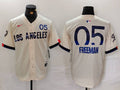Men's Los Angeles Dodgers Freddie Freeman #5 Cream 2024 City Connect Limited Player Jerseys